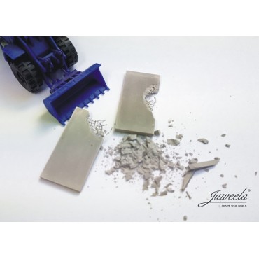 Juweela Steel Concrete Slabs with wire mesh - 40 pieces (34x17mm)