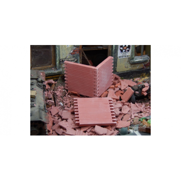 Juweela Wall Sections Bricks RF Brick Red 6 pieces + Bricks