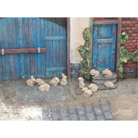 Konijntjes van keramiek