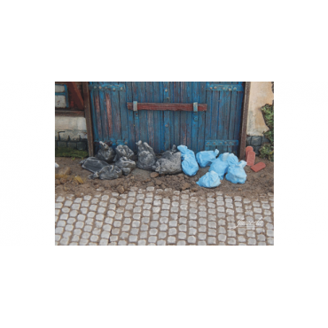 Juweela Garbage Bags Black + Blue - 20 pieces