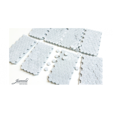 Juweela Hexa Plates Grey 69x38mm - 12 pieces