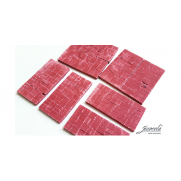 Juweela Hexa Plates Red 61x31mm - 8 pieces