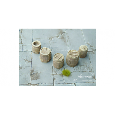 Juweela Old Wooden Barrels Light 5 pieces