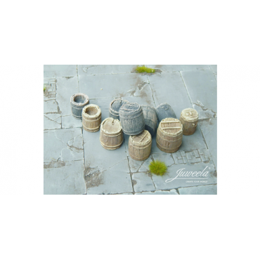 Juweela Old Wooden Barrels Mix 5+5 pieces