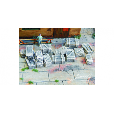 Juweela Old Wooden Boxes Dark - 16 pieces