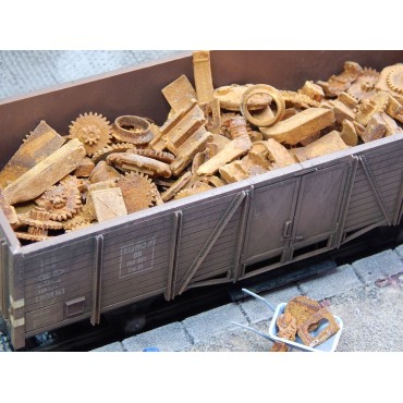 Ijzerschroot roestig