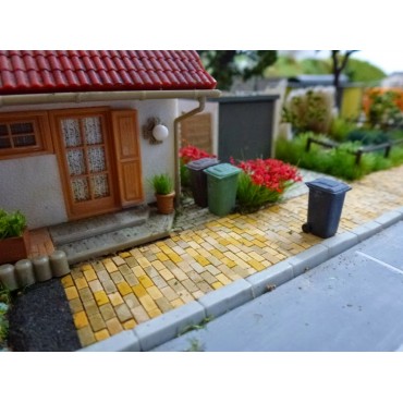 Sidewalk paving beige